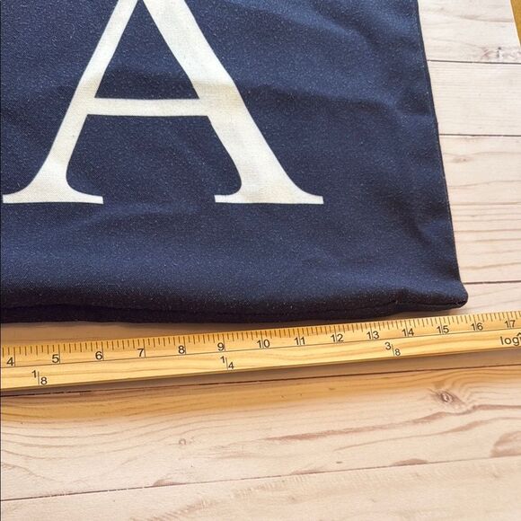 Monogrammed Navy Blue Pillow Cushion Cover with White Letter A - Picture 5 of 8